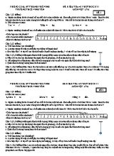 Bộ đề kiểm tra 45 phút môn Vật lý Lớp 6 - Trường THCS Vĩnh Tân (Có đáp án)